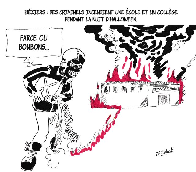 Incendiaires mal Béziers...