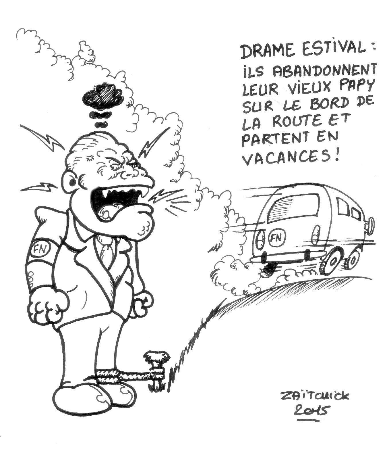 "Tu sais, c'est comme ce type qui voudrait que j'me soigne et qu'abandonne son clebs au mois d'août en Espagne"...
