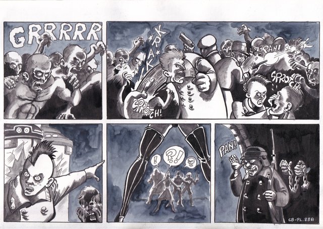 Commando Blitz, planche 23A noir &amp; blanc