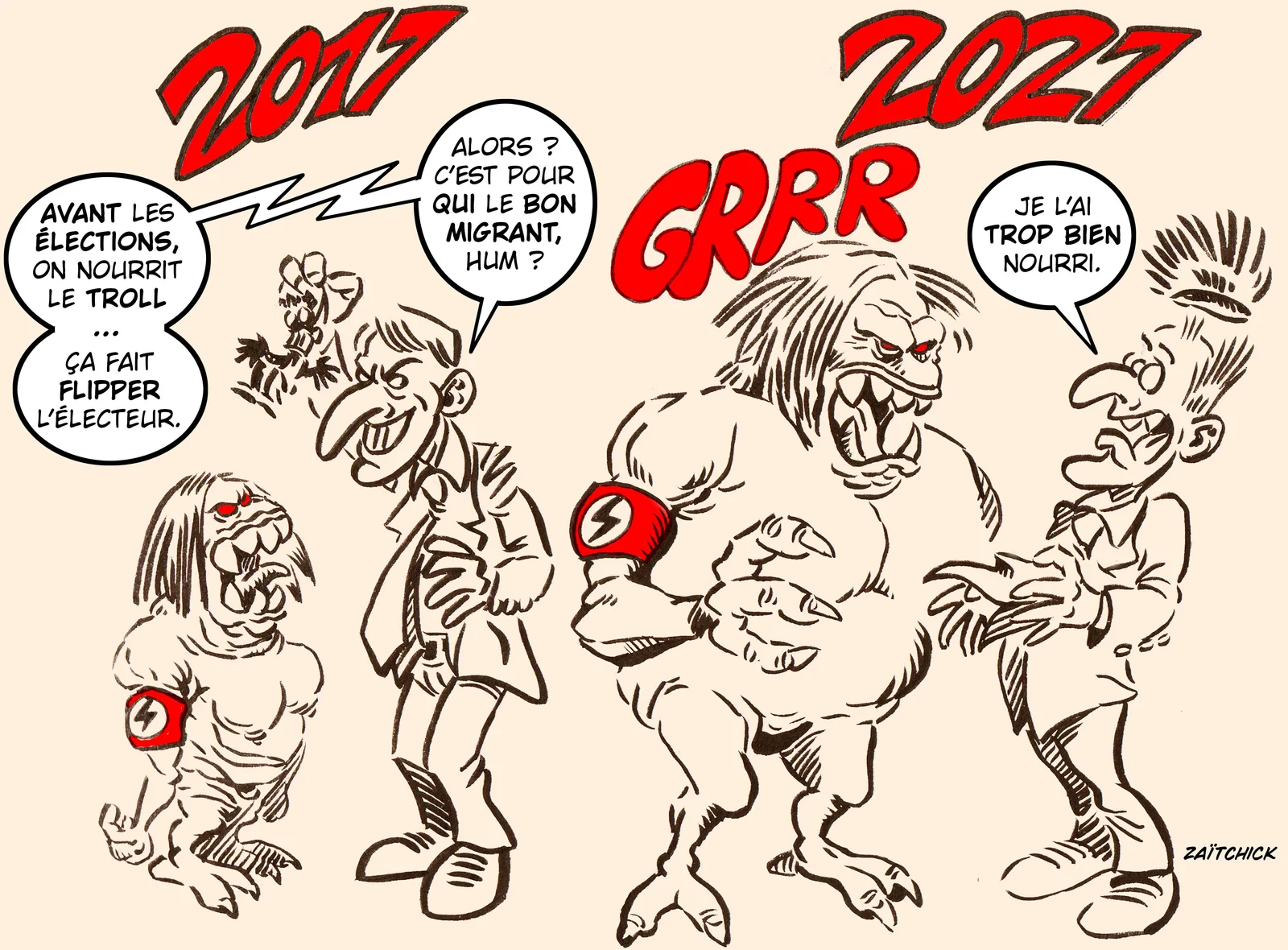 Macron nourrit le troll