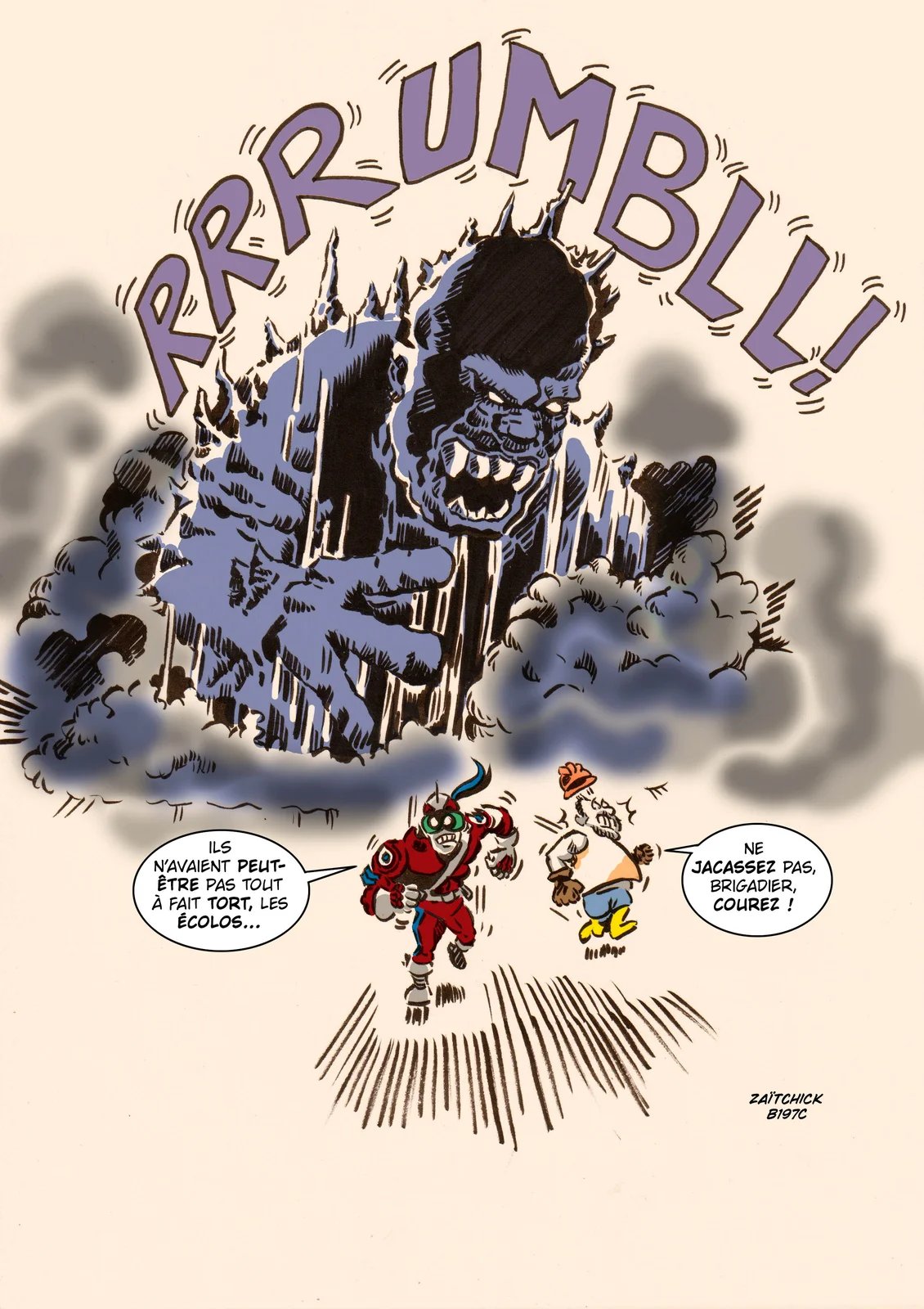 Le Brigadier jacasse - planche finale