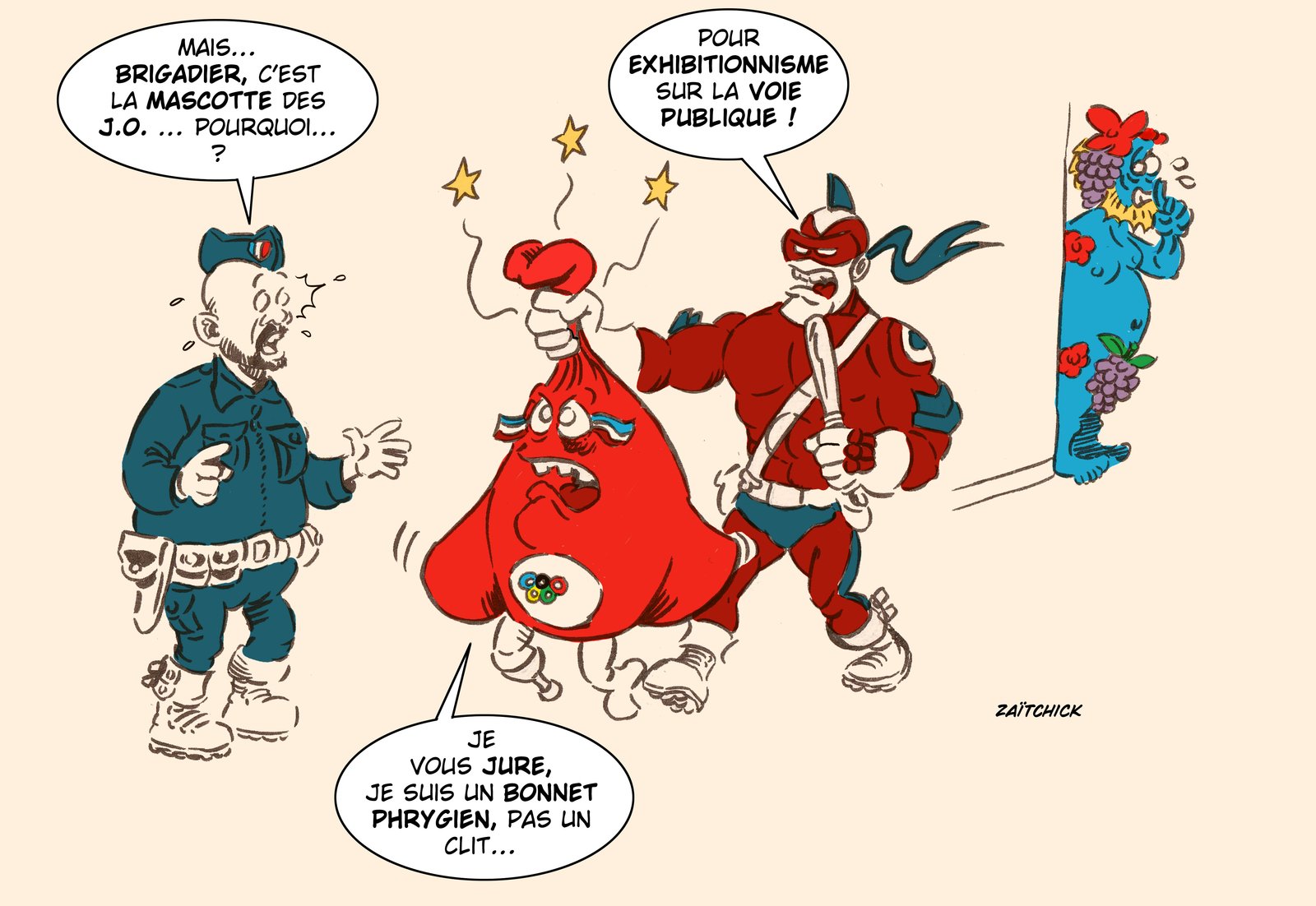 Le Brigadier veille aux bonnes mœurs.