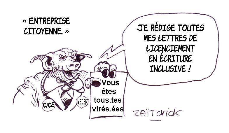 L'écriture inclusive, un peu de tendresse dans un monde de brutes...