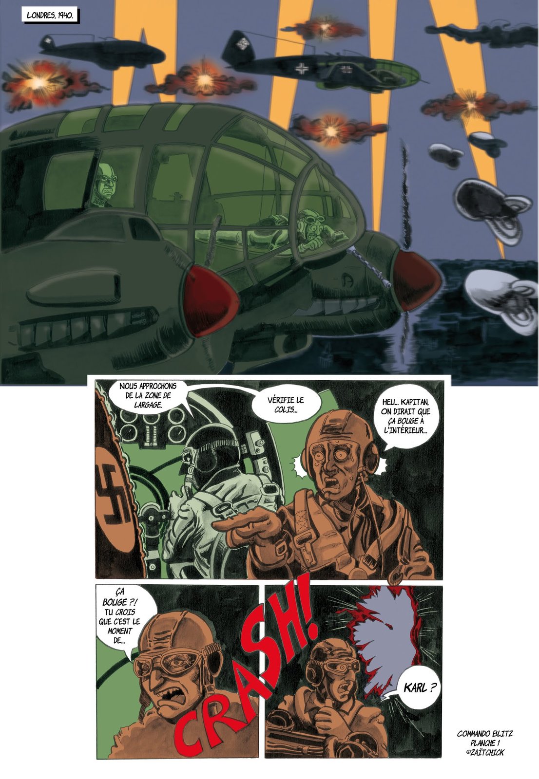 Commando Blitz, planche test modifiée