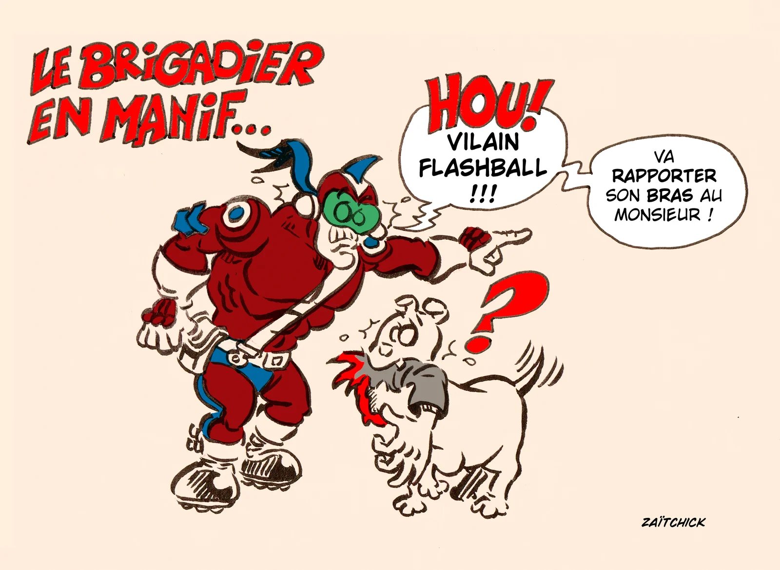 Le Brigadier en manif