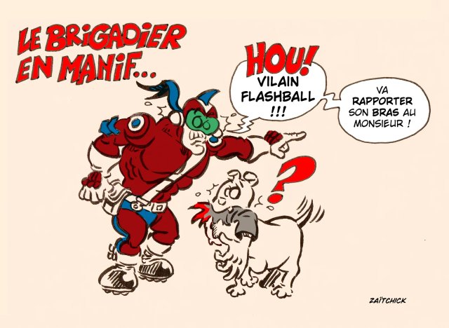Le Brigadier en manif