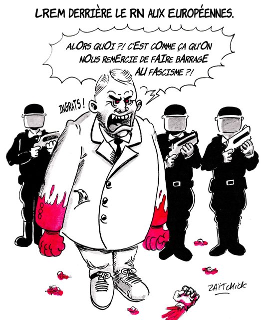 Goupille mains rouges...