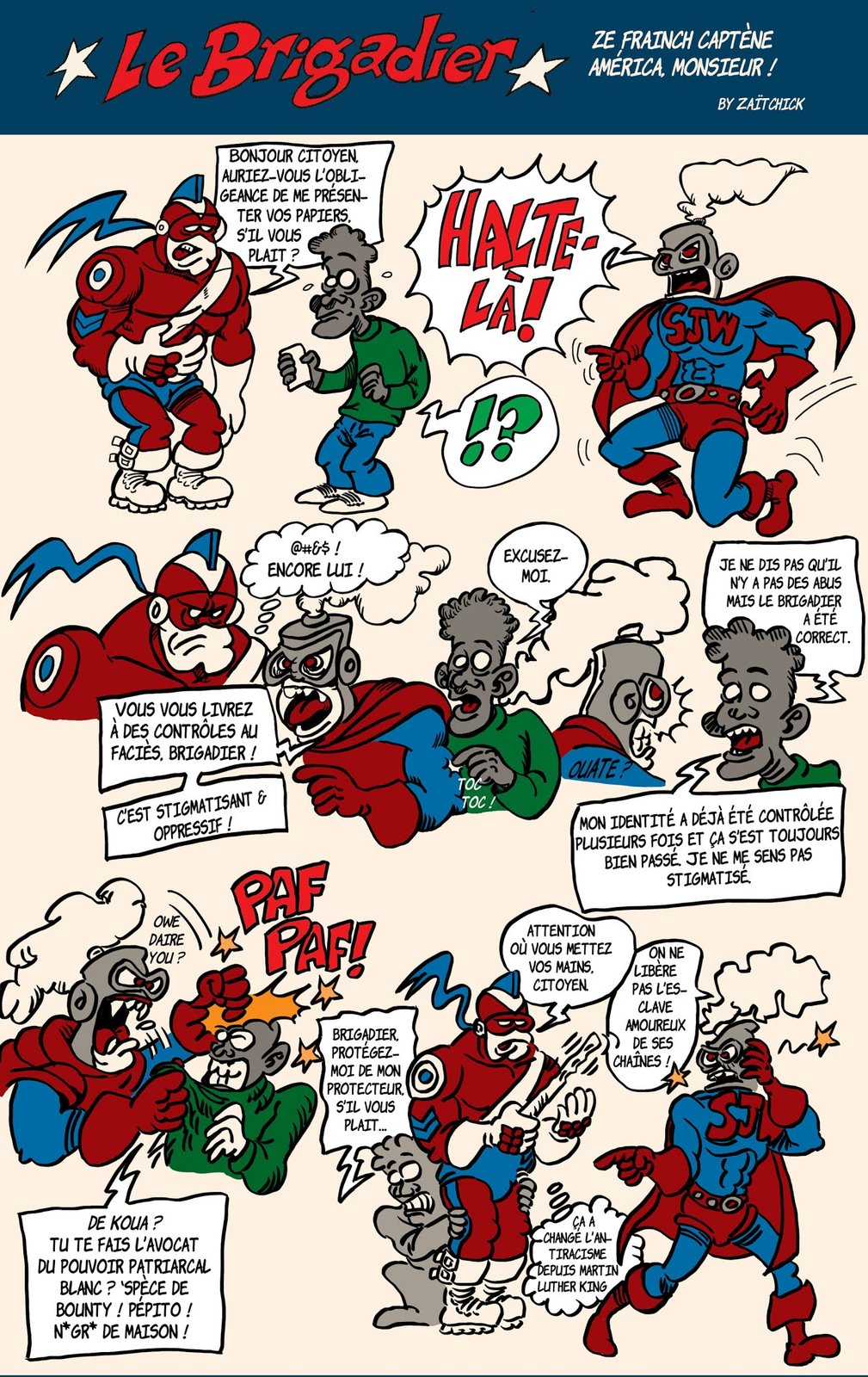 Le Brigadier dénie le faciès