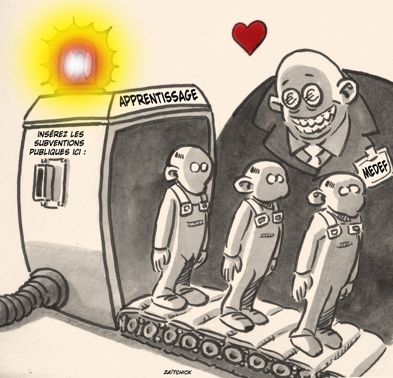 Apprentis en série - jetables après usage.