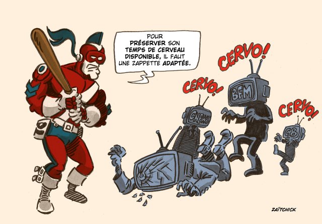 Le Brigadier zappe énergiquement