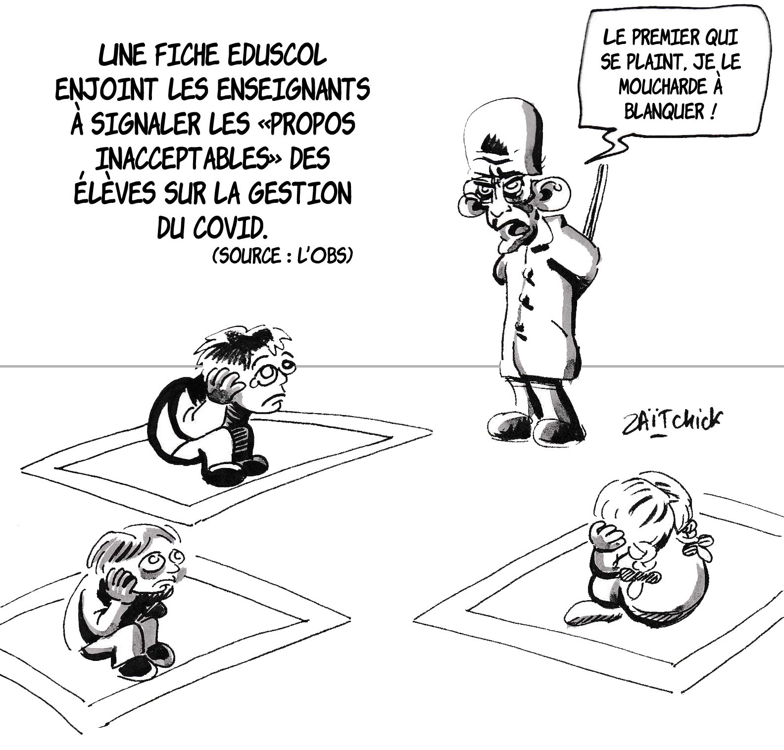 On ne dit pas "petit rapporteur" mais "mouchard de poche".