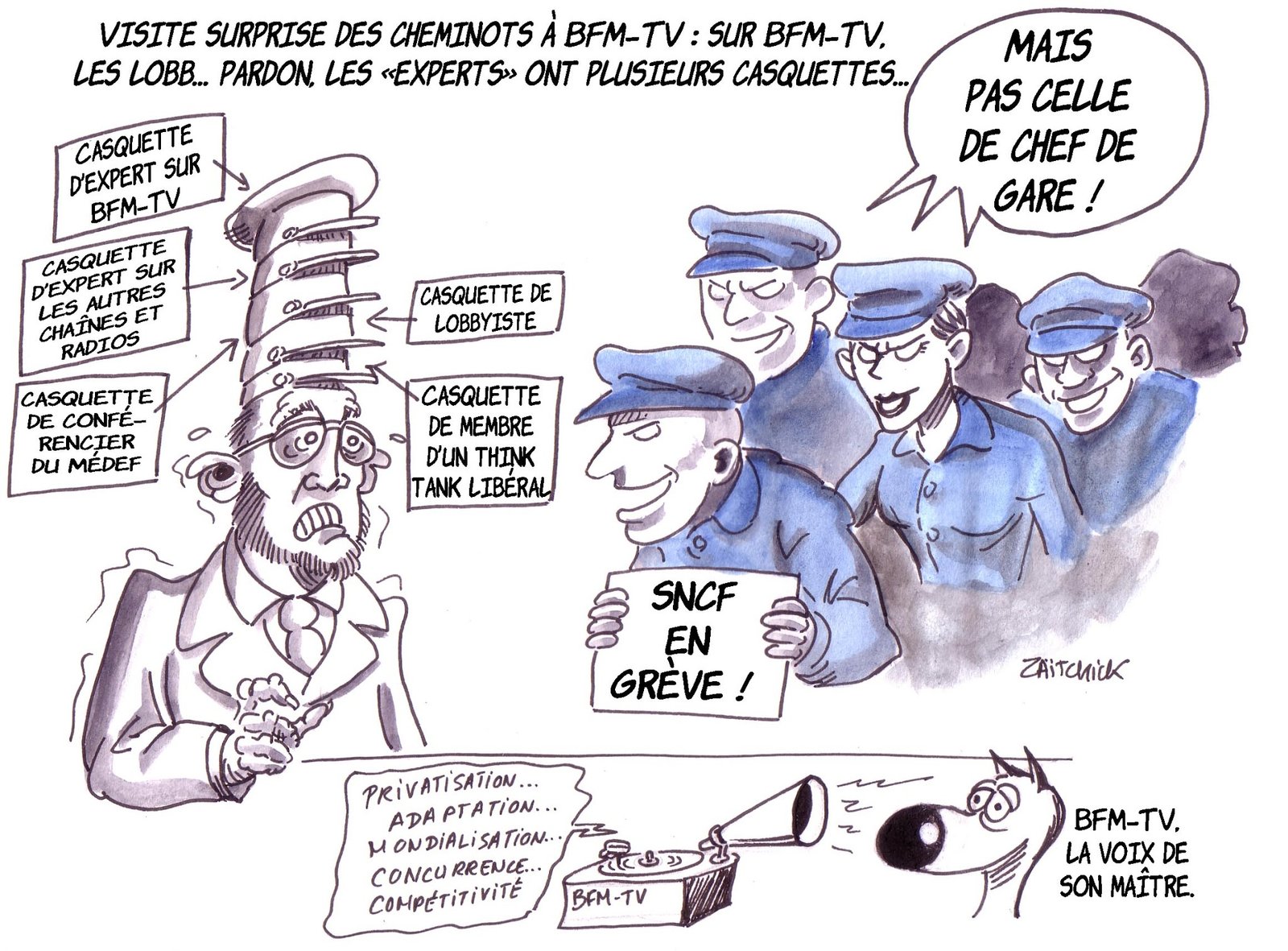 Les cheminots coupent le sifflet de BFM-TV...