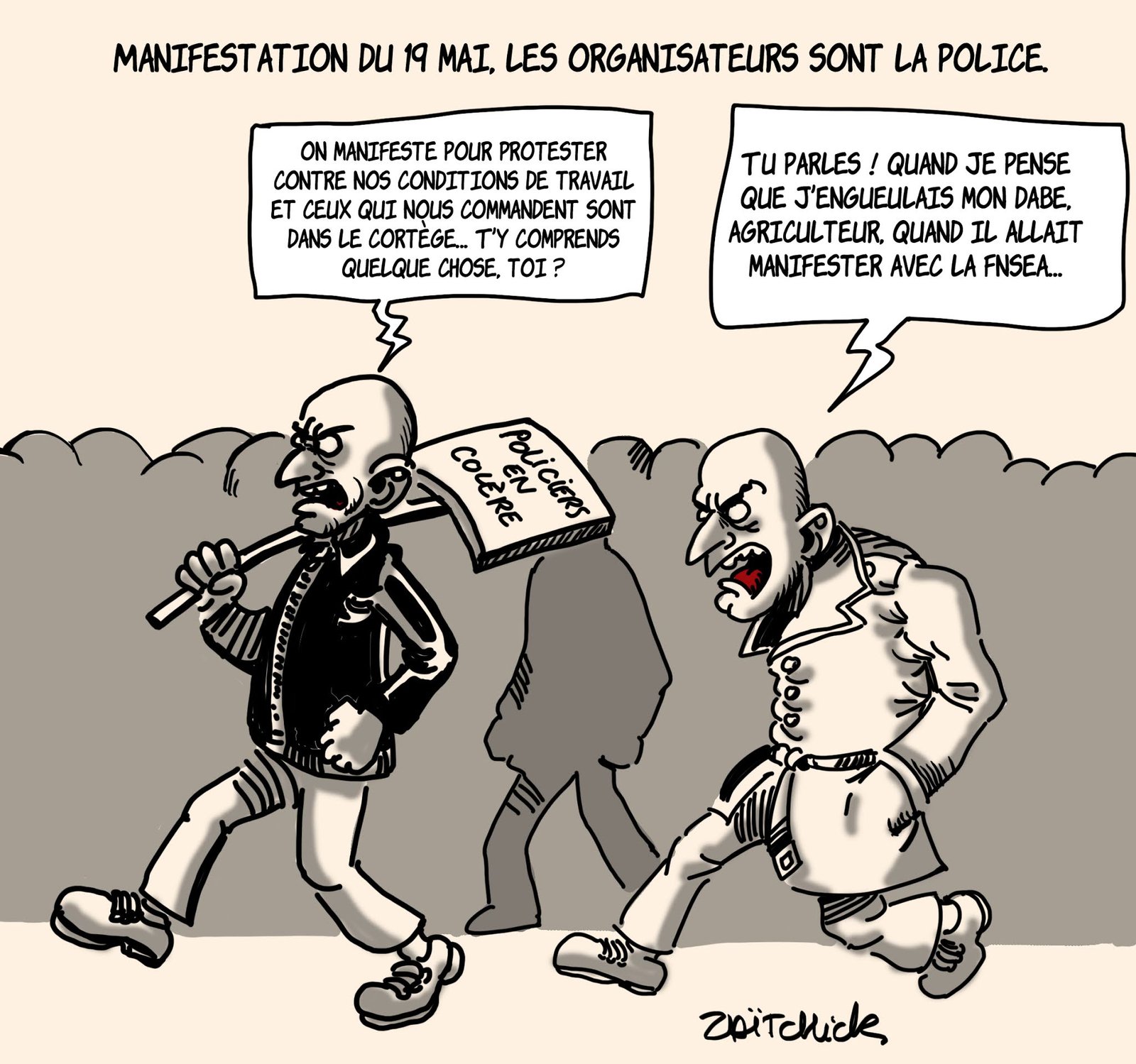 Une manifestation qui se tient sage