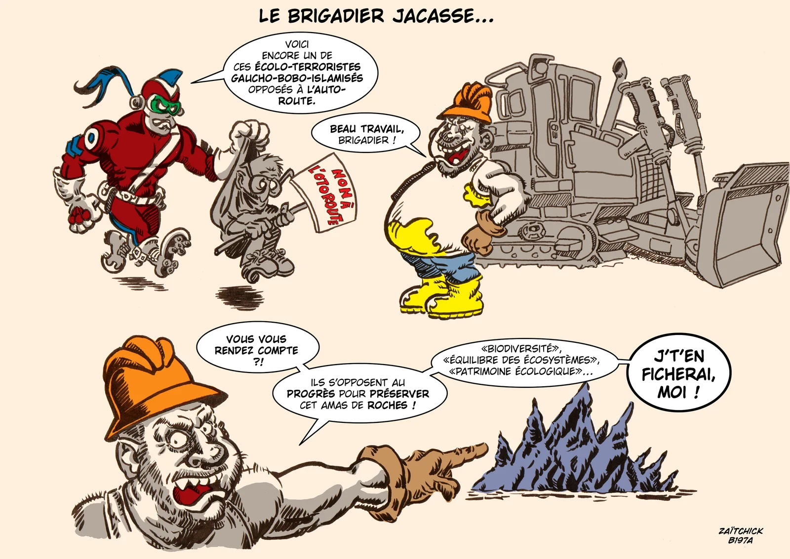 Le Brigadier jacasse - planche 1