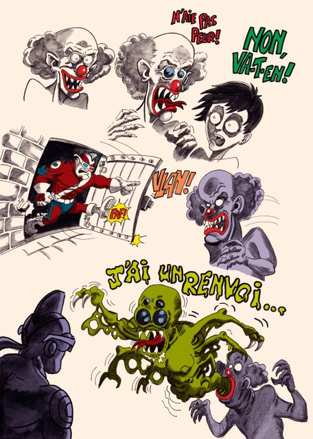 Le Brigadier, La Brigade des Monstres, épisode 5, planche couleurs.