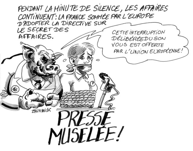 Pendant la minute de silence, les affaires continuent...