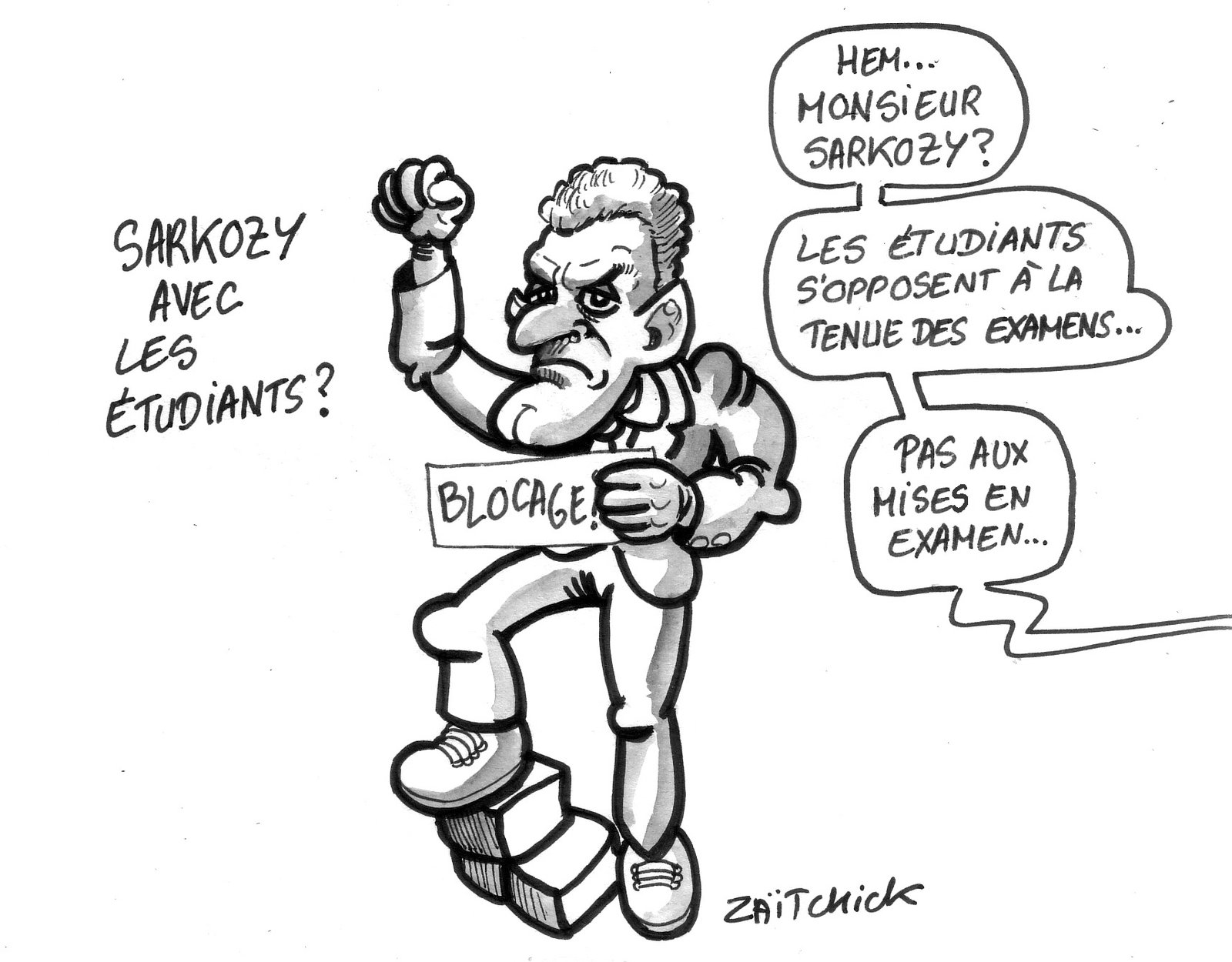 Étudiants-diants-diants, Sarkozy-zy-zy !
