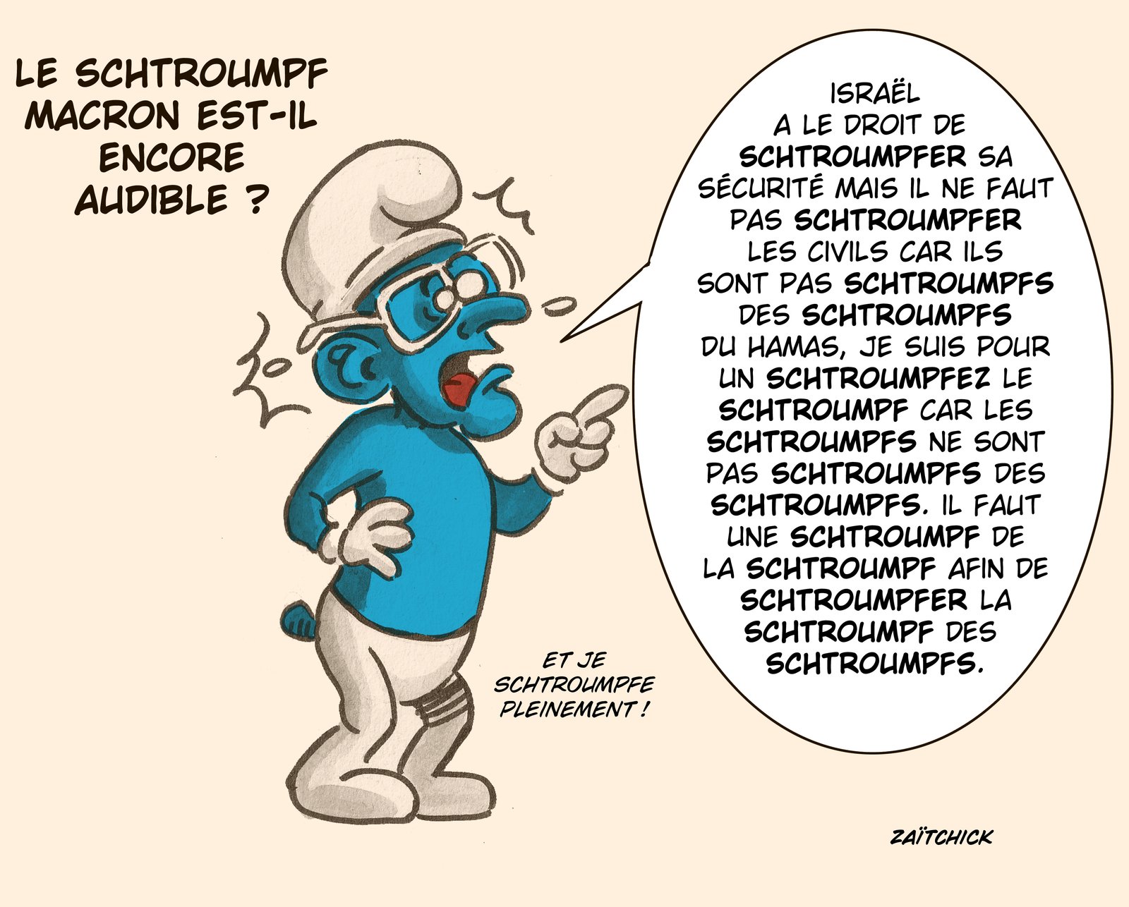 Il a bien schtroumpfé !