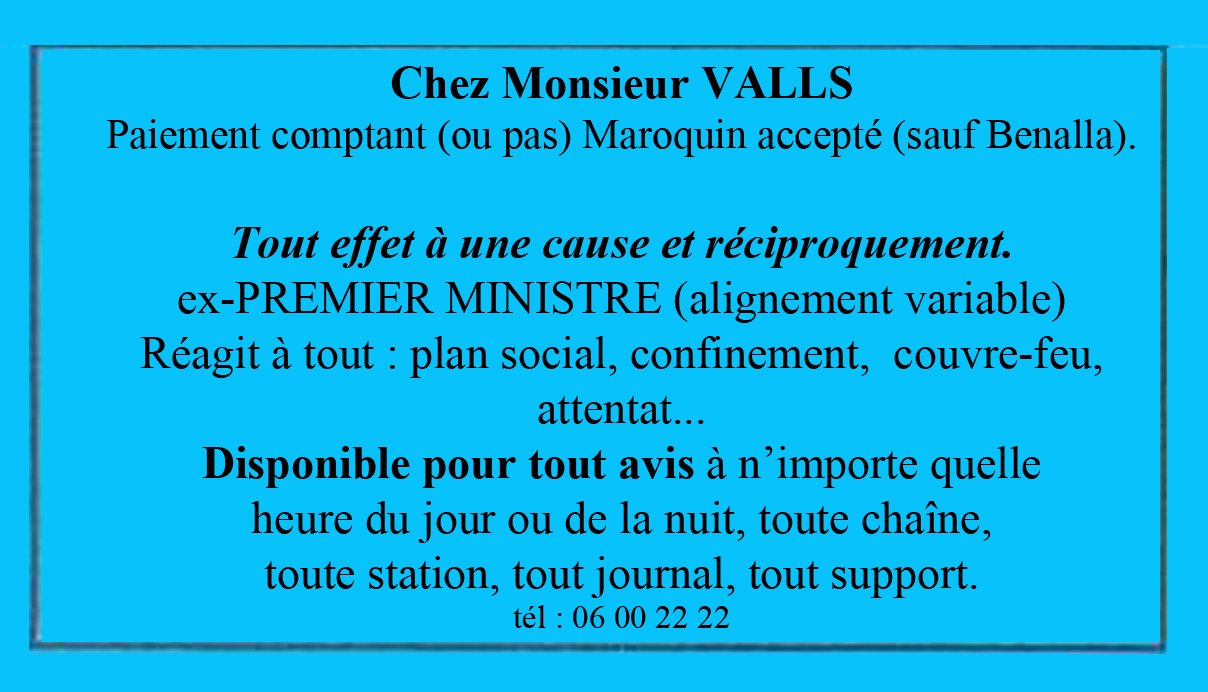 Carte de visiteur du soir