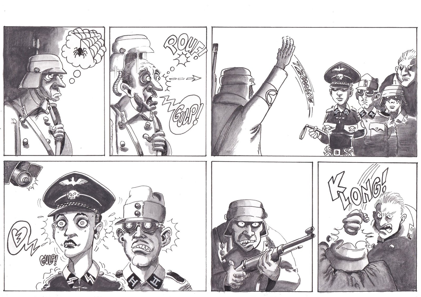 Commando Blitz, planche 22A noir &amp; blanc