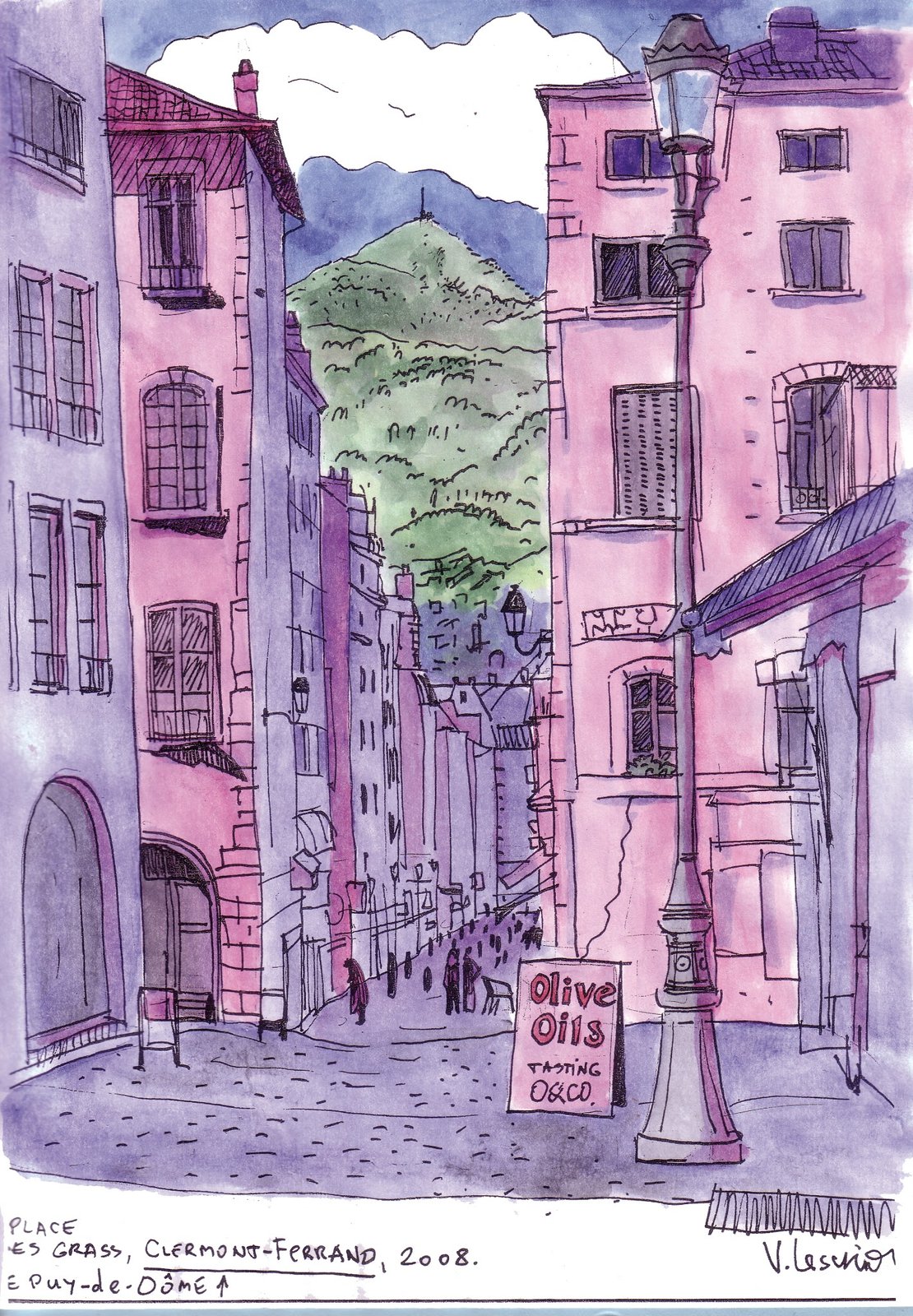 Clermont-Ferrand, rue des Gras.