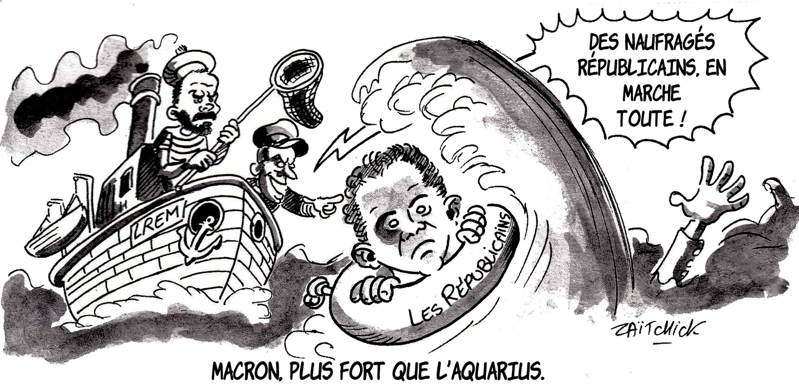 Macron accueille les migrants... républicains.