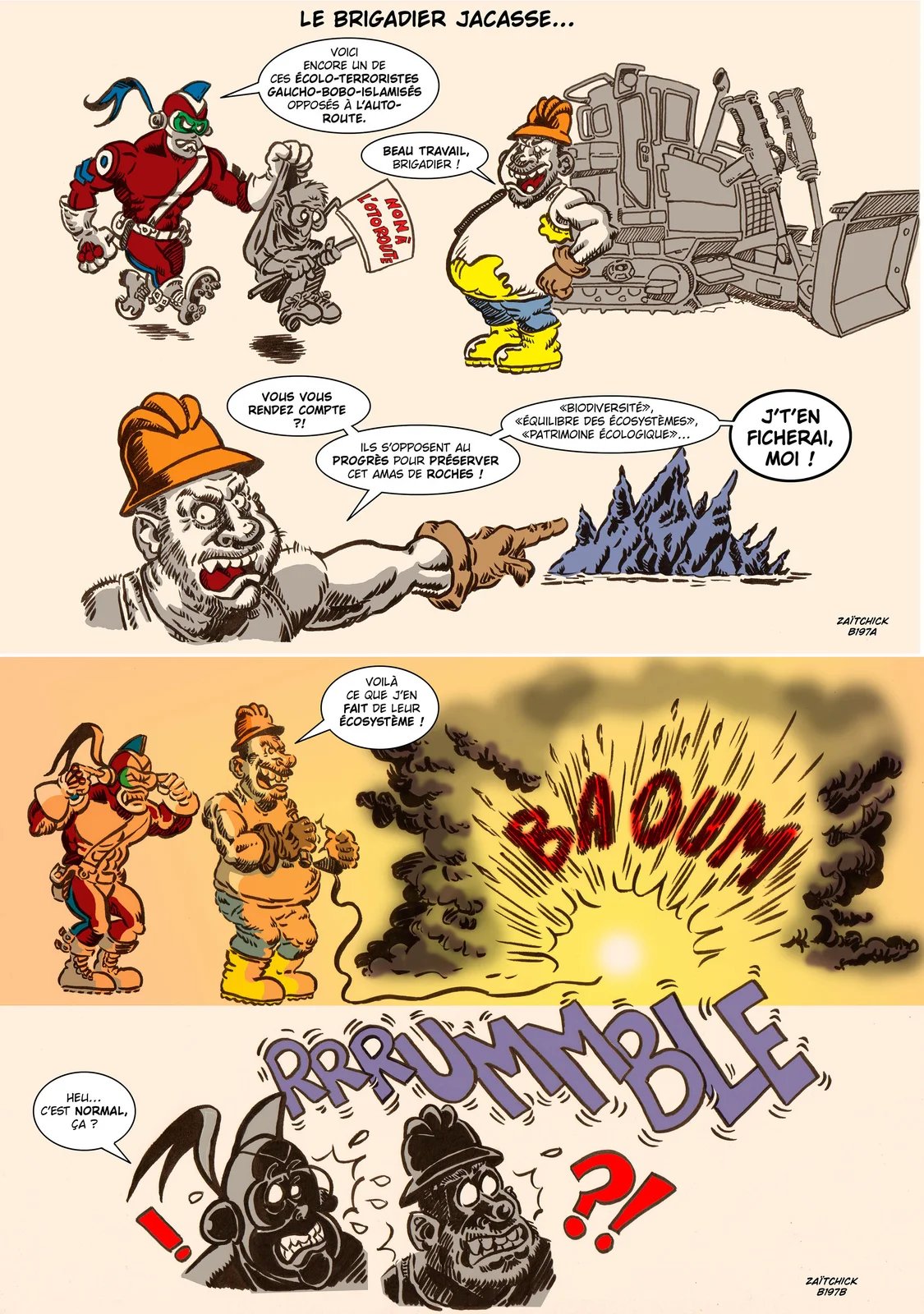 Le Brigadier jacasse - planche complète