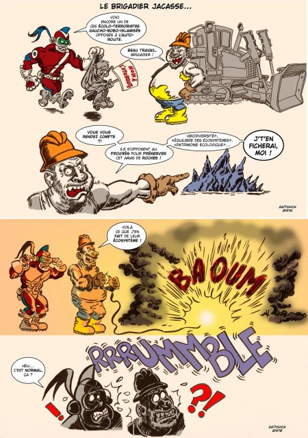 Le Brigadier jacasse - planche complète