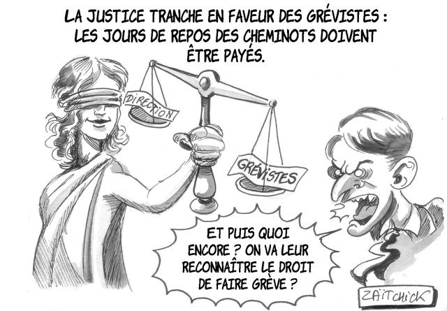 La SNCF condamnée à payer les jours de repos des grévistes.