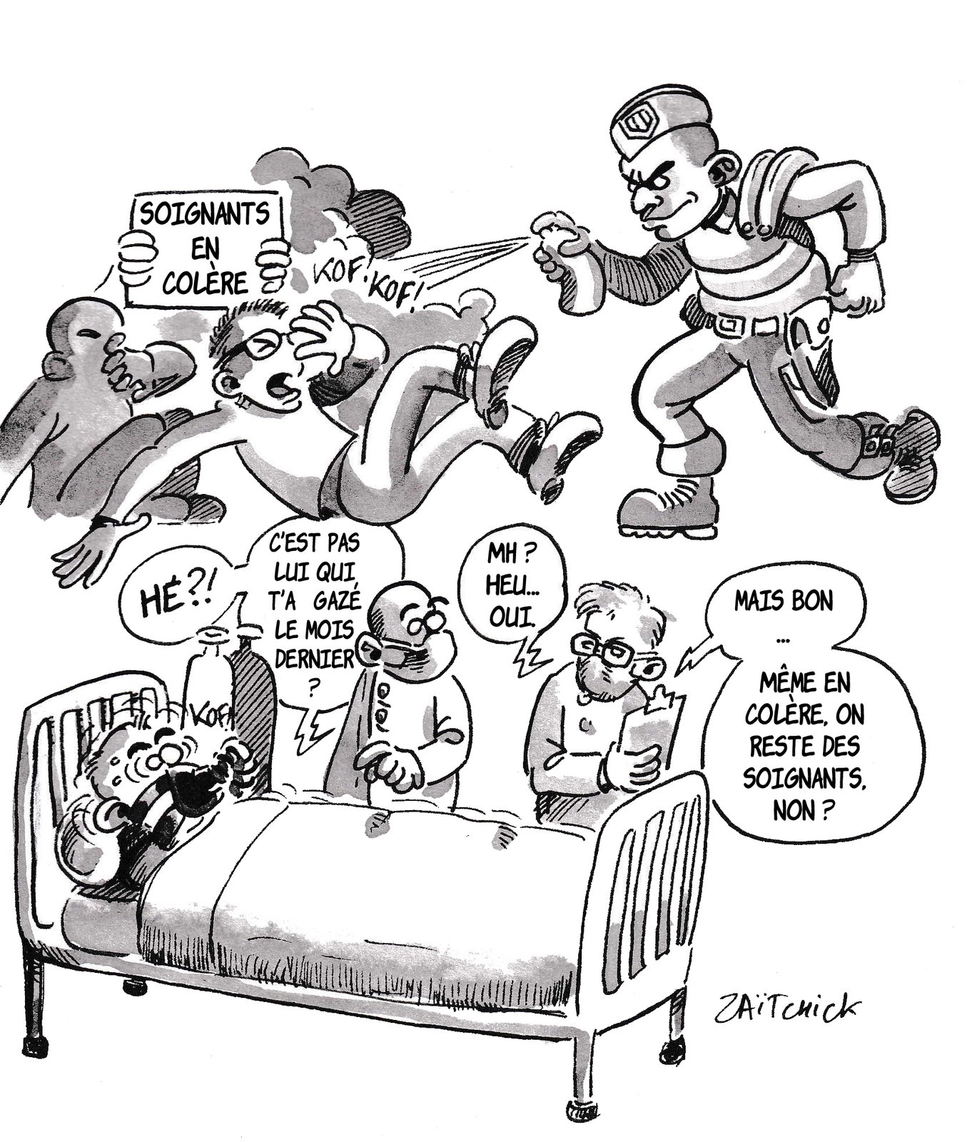 En première ligne...