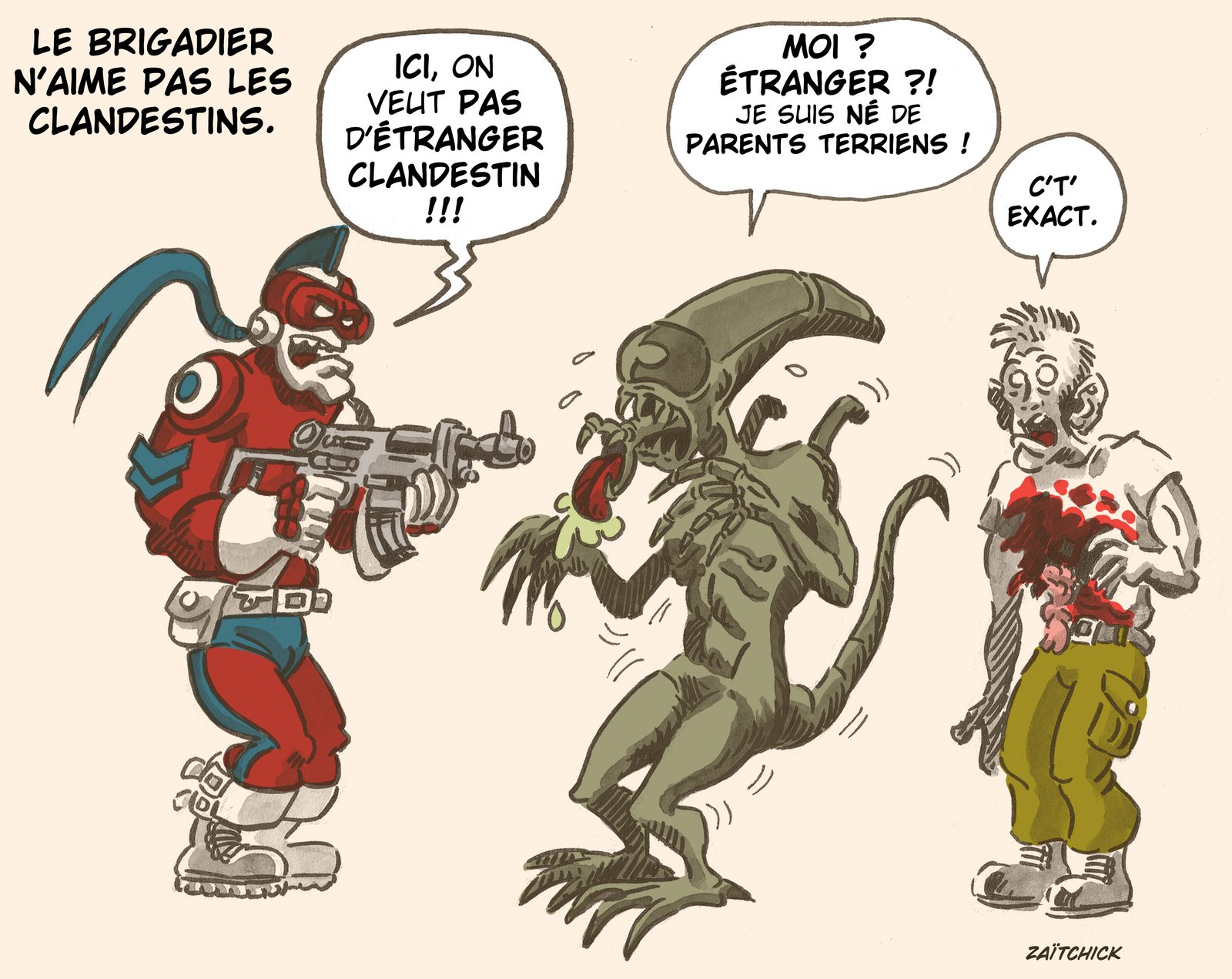 Le Brigadier n'aime pas les clandestins