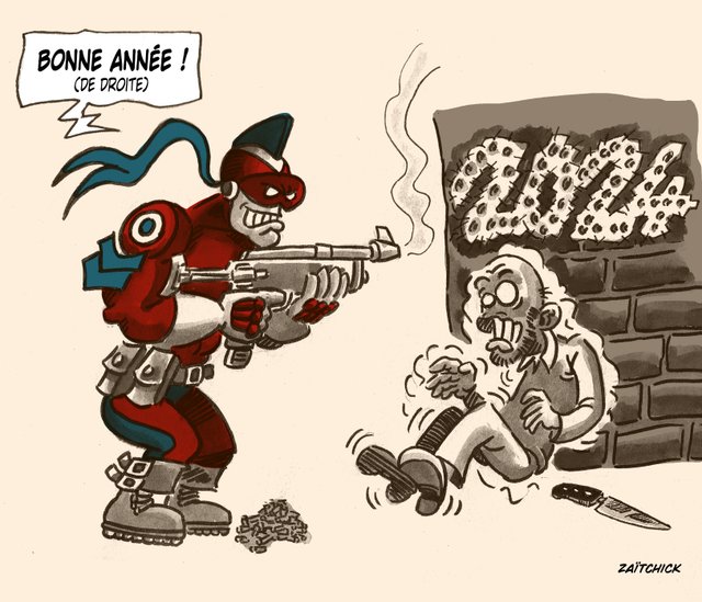 Bonne année de droite avec le Brigadier