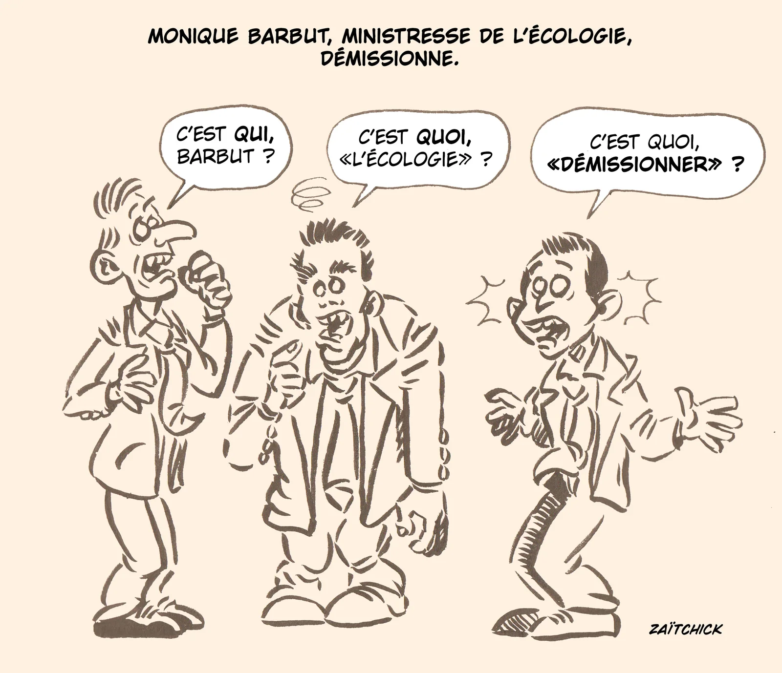 Monique Barbut démissionne mais pas trop.