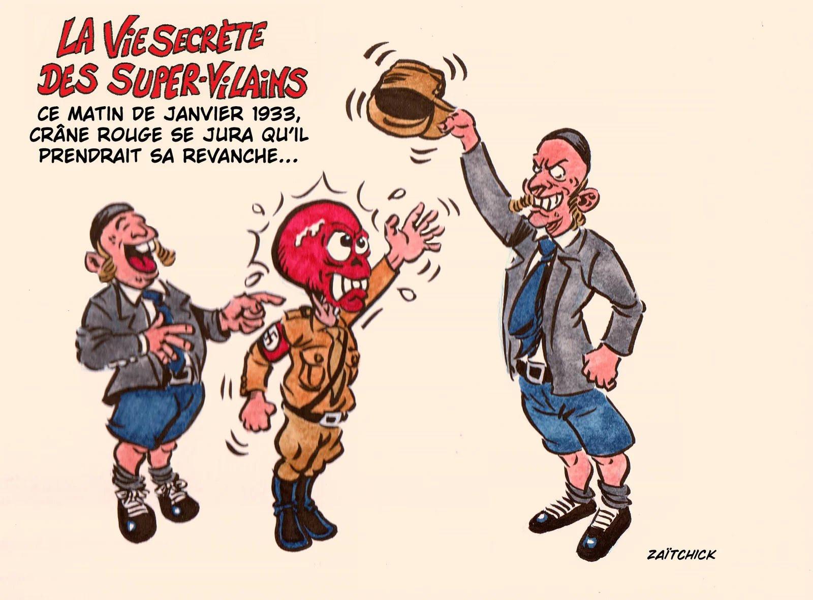 Crâne Rouge harcelé
