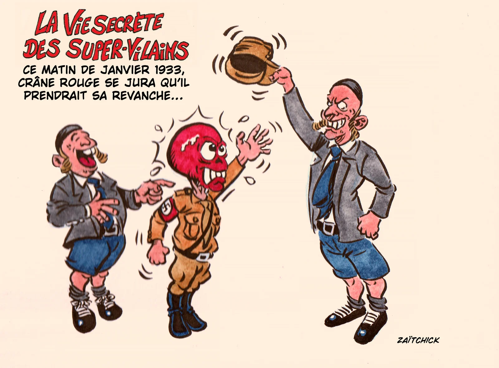 Crâne Rouge harcelé