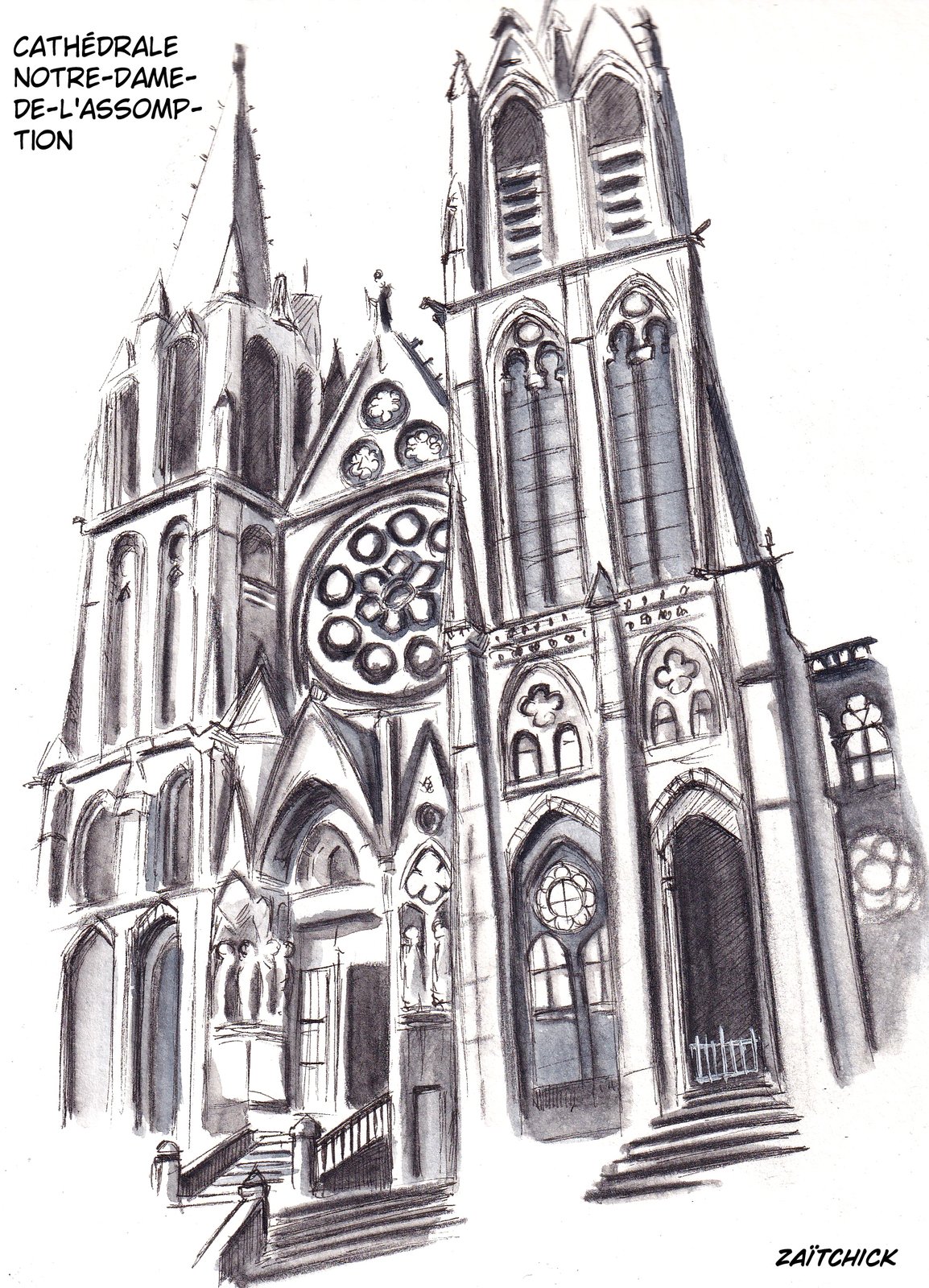 La cathédrale Notre-Dame-de-l'Assomption à Clermont-Ferrand