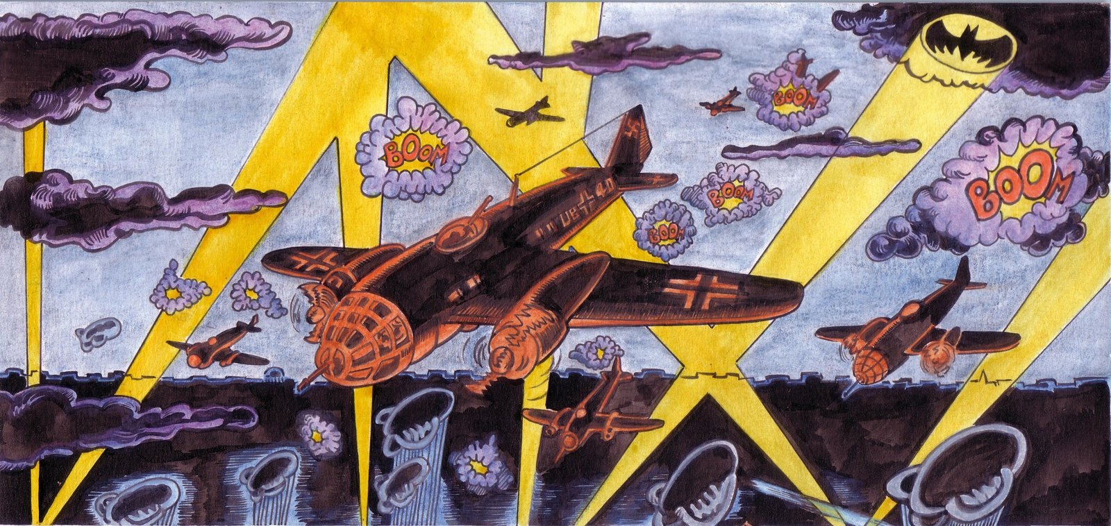 Commando Blitz, planche test 1b, détail.